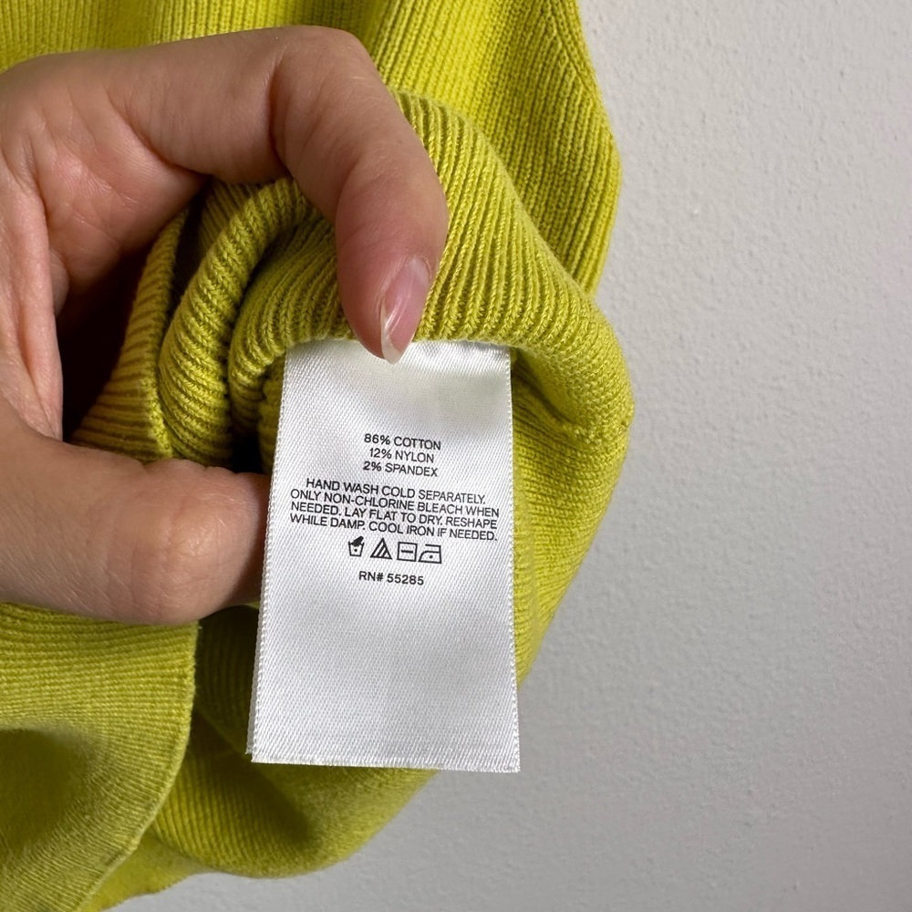 Express yellow neon shoulder pad knit vest sweater size xs - Picture 3 of 7